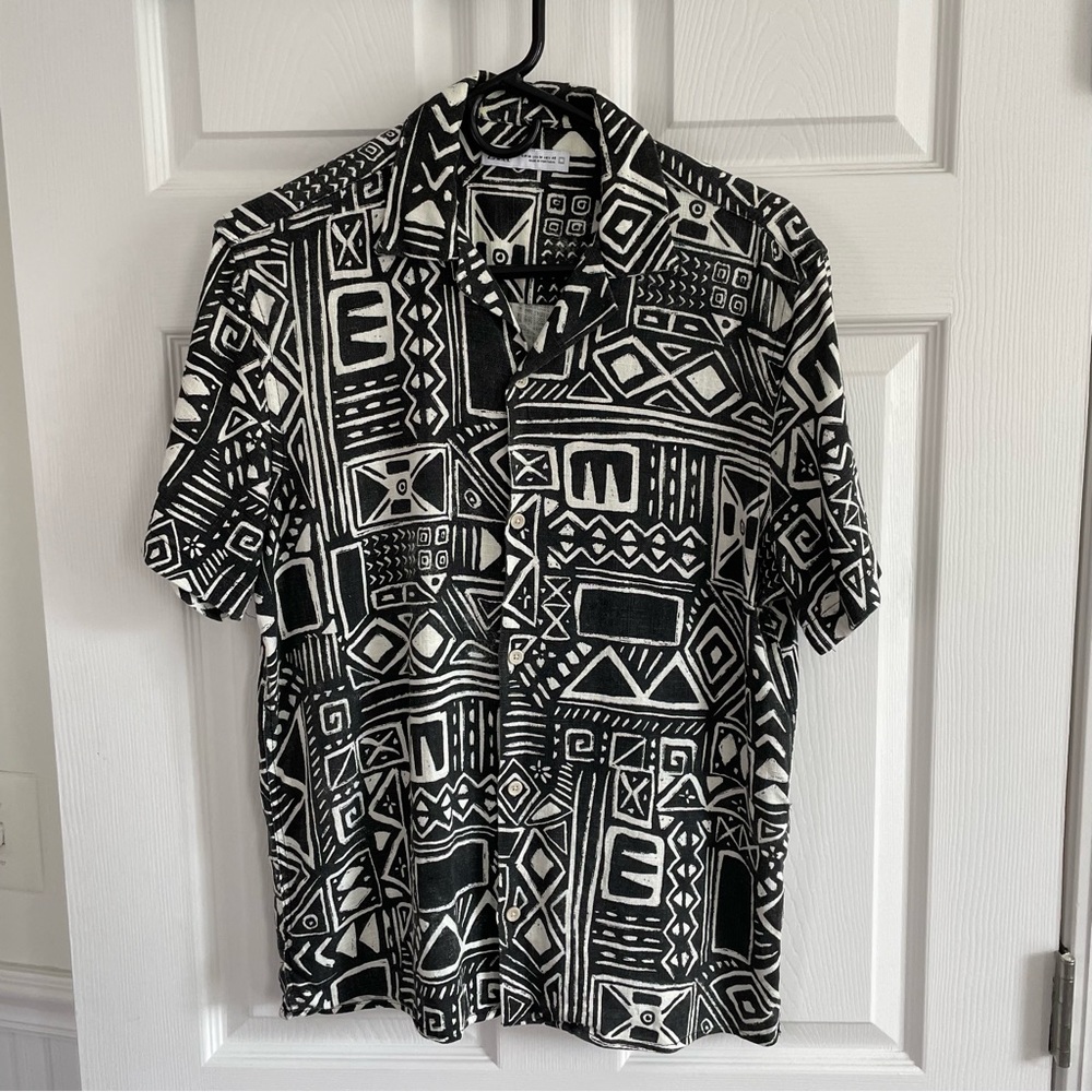 Zara men’s short sleeve button down shirt